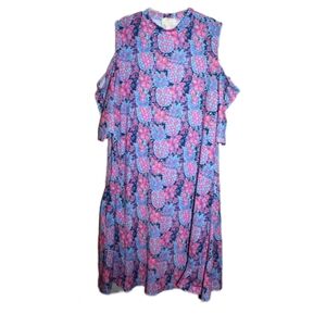Women's Cold Shoulder Pineapple Dress